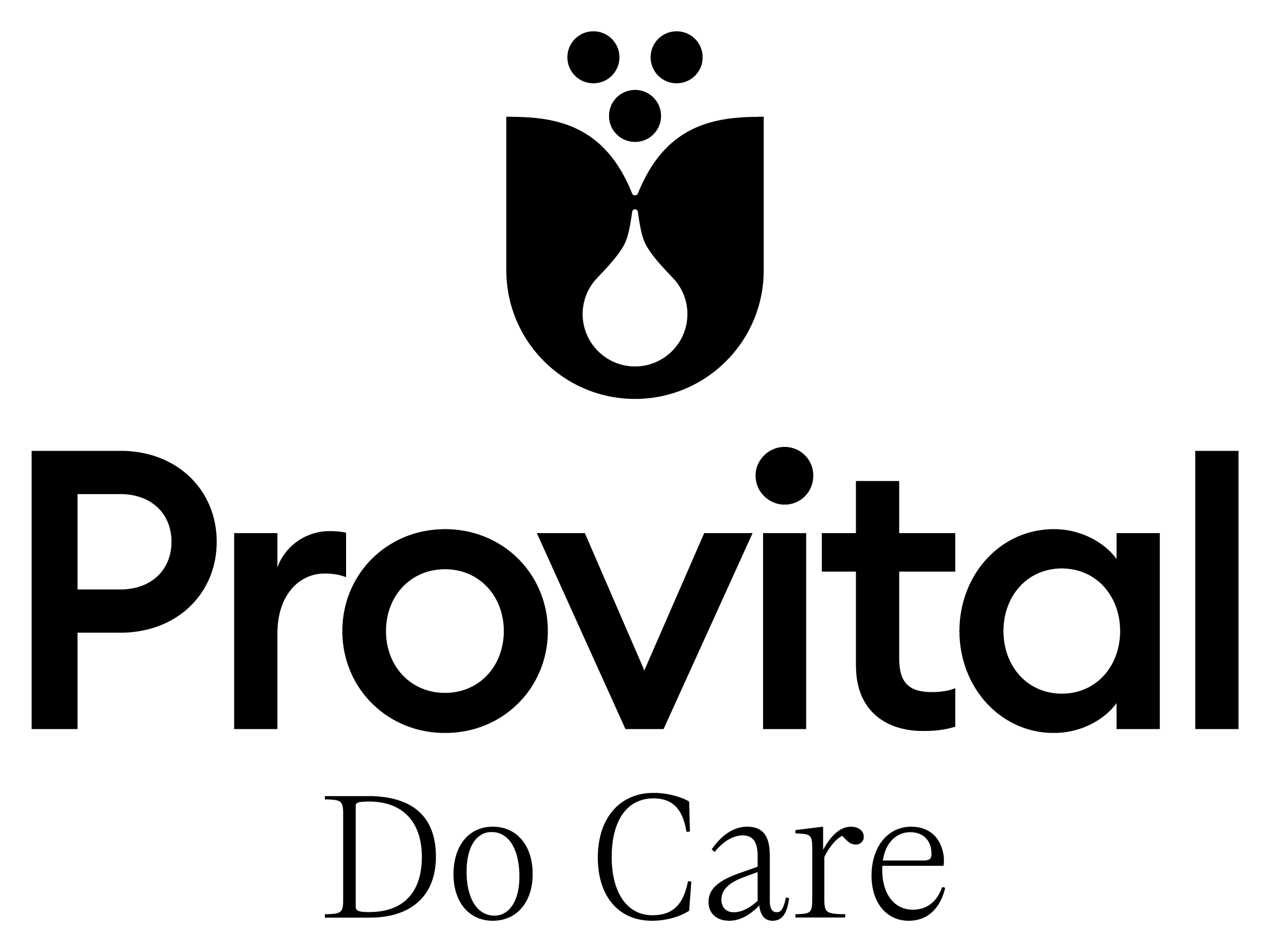 Logo Provital Do care Negro